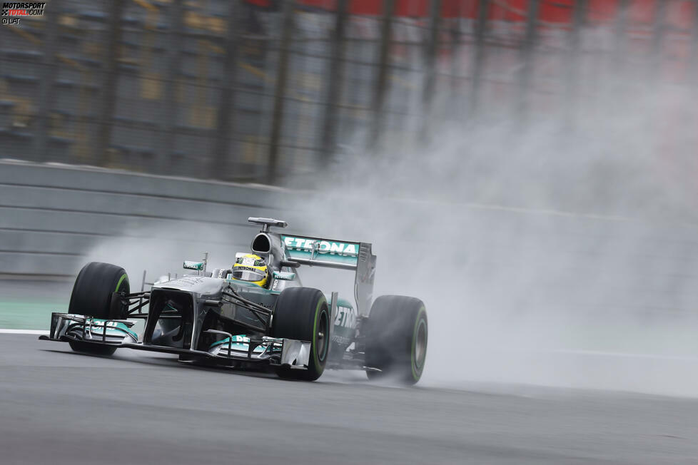 Nico Rosberg geht am Freitag besser als alle anderen über das Wasser. Sowohl im ersten als auch in zweiten Freien Training fährt der Mercedes-Pilot die Bestzeit.