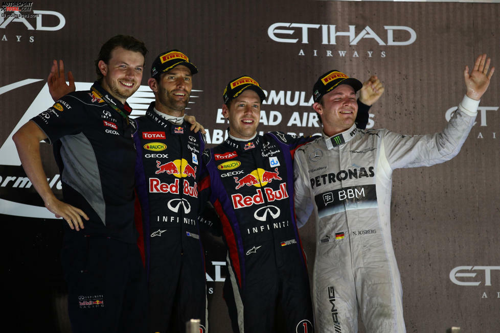 Mark Webber verpasst im drittletzten Rennen seiner Formel-1-Karriere einen Abschiedssieg, kann sich aber immerhin Nico Rosberg vom Hals halten.