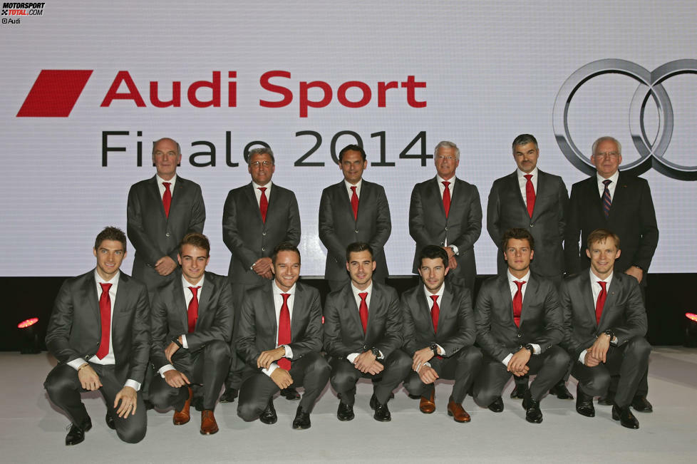 17. Dezember 2014: Keine Änderungen am DTM-Fahrerkader für 2015 bei Audi. Die Marke aus Ingolstadt setzt weiterhin auf die drei Ex-Champions Mattias Ekström, Mike Rockenfeller und Timo Scheider sowie auf Jamie Green (nicht im Bild), Miguel Molina, Edoardo Mortara, Nico Müller und Adrien Tambay.