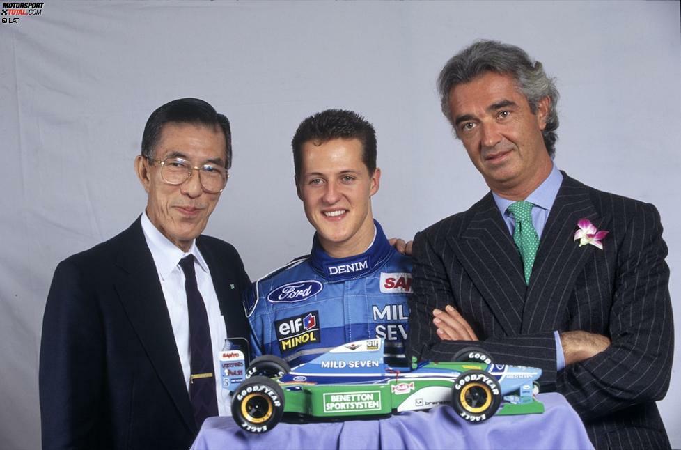 Davon ahnt Schumacher nichts, als der Tabakkonzern Mild Seven vor dem Saisonstart sein Sponsoring vorstellt. An der Seite des Deutschen ist Flavio Briatore, der als Teamchef die Geschicke bei Benetton leitet und außerdem auf JJ Lehto, doch der Finne wird zu Saisonbeginn aufgrund einer Nackenverletzung bei den Testfahrten durch Jos Verstappen ersetzt.
