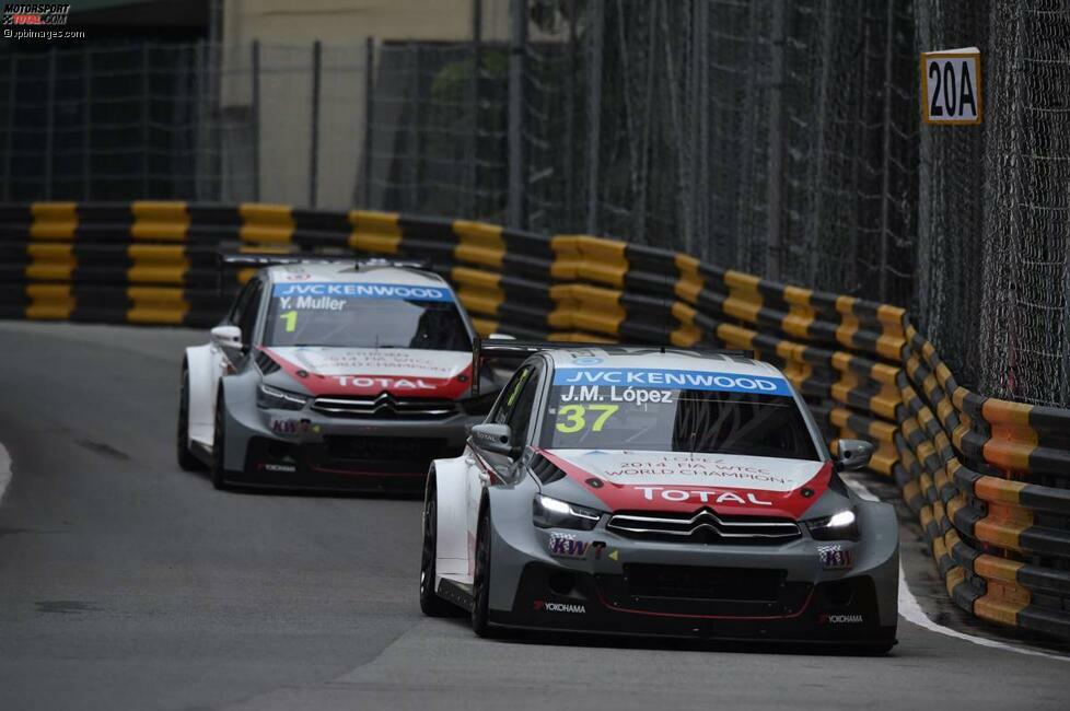 Top: Citroen ist 2014 in die WTCC eingestiegen und hat die Messlatte sofort ganz hoch gelegt. So dominiert hat bisher nur Chevrolet. 17 von 23 Rennsiegen gingen an Citroen. Beeindruckend!