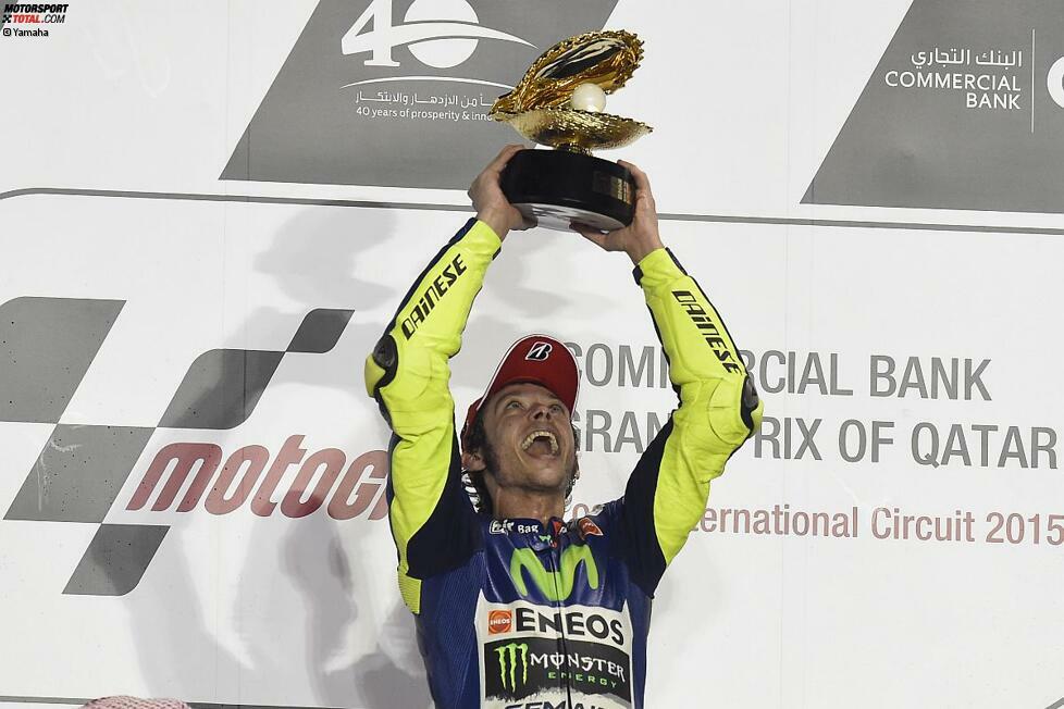 Zum ersten Mal seit seinem Sieg in Katar 2010 führt Valentino Rossi wieder die WM-Wertung an.