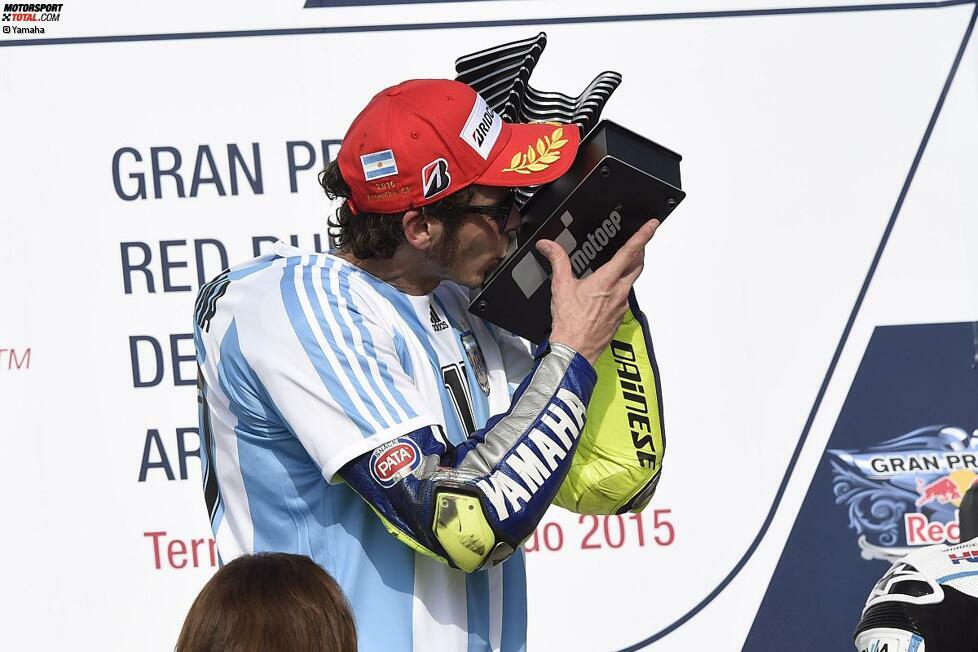 Von 75 möglichen WM-Punkten hat Rossi 66 geholt. Titelverteidiger Marquez hält nach drei Rennen nur bei 36 Zählern.