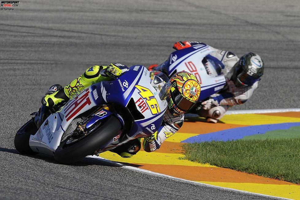 Valentino Rossi ist auch der erfolgreichste Yamaha-Fahrer der Geschichte. Er gewann vier WM-Titel (2004-2005, 2008-2009) und holte 56 Siege. 2005 waren es gleich elf Siege in einer Saison. Zweimal (2005, 2008) gewann er fünf Rennen in Folge.