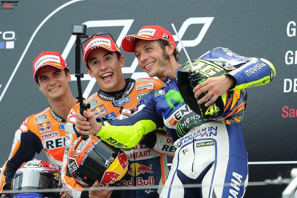 Am Ende jubeln aber vor allem Marquez und Honda: HRC bleibt auf dem Sachsenring in der Königsklasse ebenfalls seit 2010 ungeschlagen.