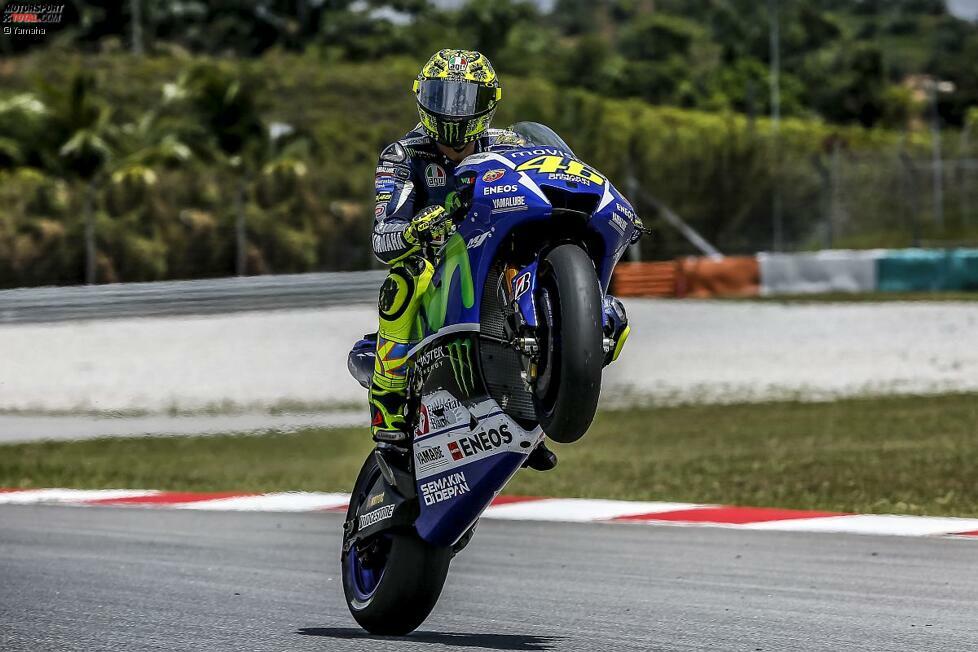 In der Qualifyingsimulation fehlen Valentino Rossi 0,534 Sekunden auf die Fabelzeit von Marc Marquez. In Sepang hatte Honda einen Vorteil. 