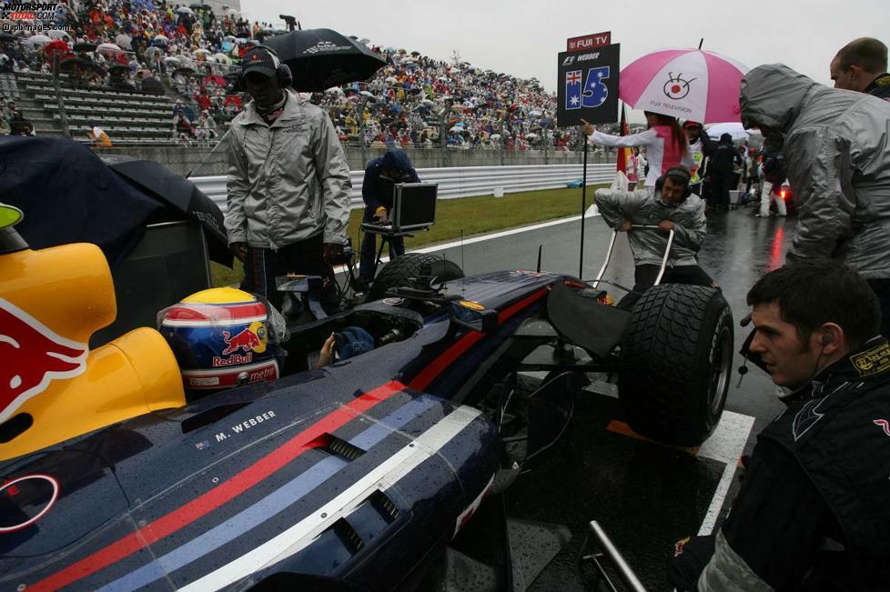 10. Zum Kot***: Mark Webber schlug schon sein erstes Jahr bei Red Bull auf den Magen. Während des Japan-Grand-Prix im Jahr 2007 kam es ihm sogar hoch! 