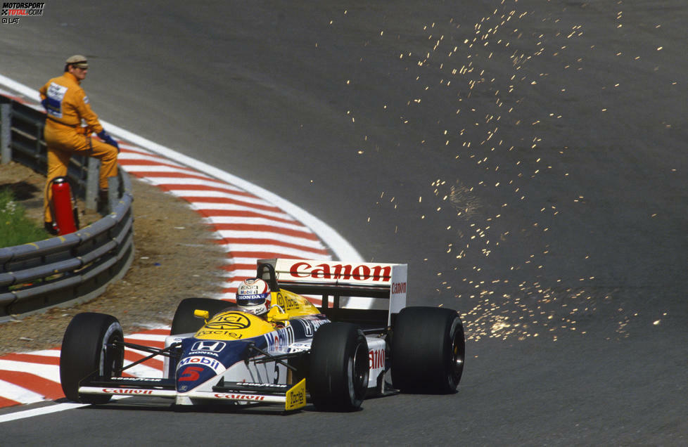 1986 bahnt sich der Durchbruch an: Nigel Mansell erringt fünf Siege, sein neuer Teamkollege Nelson Piquet vier. In die Geschichte geht Mansells Reifenplatzer im letzten Rennen in Adelaide ein. Den Titel erbt ein zukünftiger Honda-Weltmeister: Alain Prost auf McLaren.