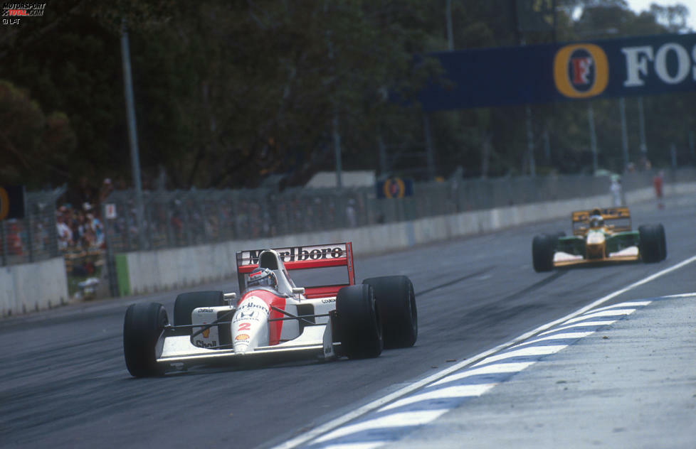 Die McLaren-Siegesserie wird erst durch die Dominanz von Williams-Renault unterbrochen. Der letzte Honda-Triumph vor dem Ausstieg als Motorenhersteller gelingt dem Österreicher Gerhard Berger beim Australien-Grand-Prix 1992.