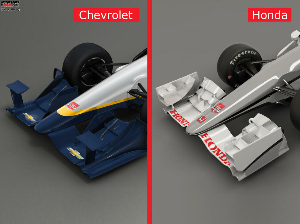 IndyCar Aero-Kits 2015: Chevrolet vs. Honda: Frontflügel
