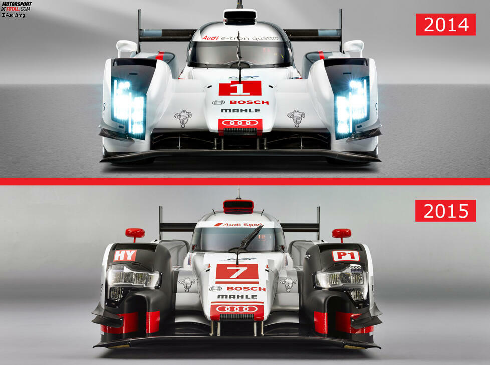 Audi R18 2015 vs. Audi R18 2014: Front