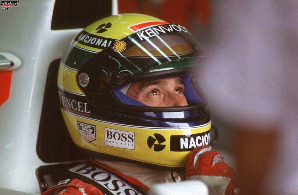 Natürlich darf auch Bruno Senna nicht fehlen, der sich ebenfalls am Design seines berühmten Verwandten orientiert - Formel-1-Legende Ayrton Senna. 