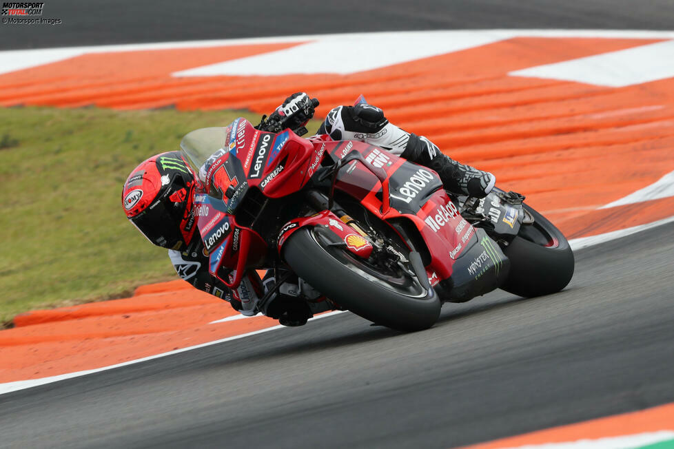 #10 Francesco Bagnaia (29 Siege): Zweimal wird der Italiener mit Ducati Weltmeister und ist damit erfolgreicher als Casey Stoner und damit der beste Ducati-Fahrer in der MotoGP-Geschichte.