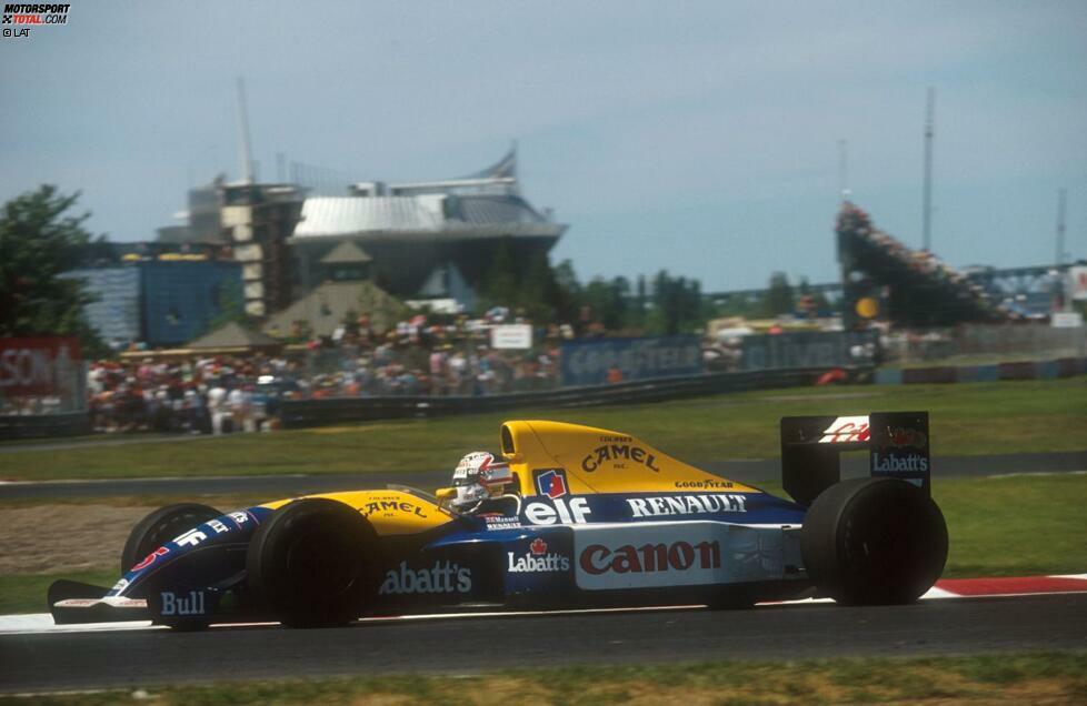 2. Juni 1991, Grand Prix von Kanada in Montreal: Der von Position zwei gestartete Nigel Mansell (Williams) übernimmt direkt beim Start die Führung und gibt sie 68 Runden lang nicht aus der Hand. Doch die 69. und gleichzeitig letzte Runde des Rennens beendet er nicht. Beim Herunterschalten für die Haarnadelkurve springt das Getriebe in den Leerlauf. Ausgangs der Kurve stirbt der Renault-Motor im Heck des FW14 ab. Mansell, der den Zuschauern bereits zugewinkt hatte, muss tatenlos zusehen, wie Erzrivale Nelson Piquet (Benetton) den Sieg abstaubt. Es ist der 23. und letzte Triumph in der Karriere des Brasilianers, aber nicht der erste, den ihm Mansell unfreiwillig auf dem Silbertablett serviert.