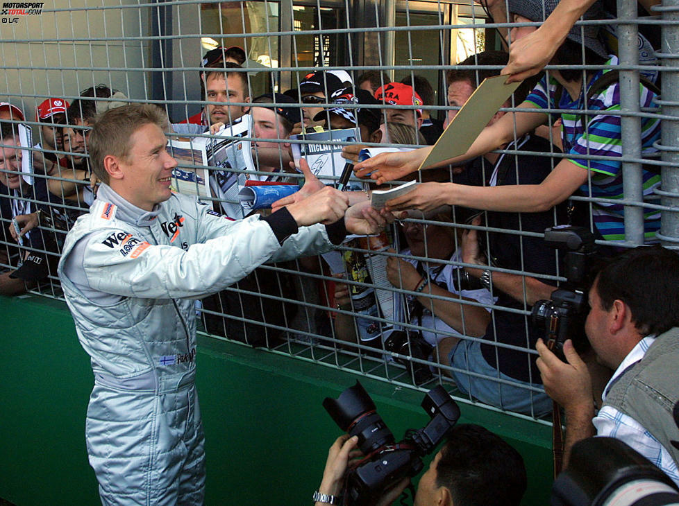 Häkkinens McLaren-Bilanz: 131 Rennen in 9 Saisons (1993-2001), 20 Siege, 2 WM-Titel