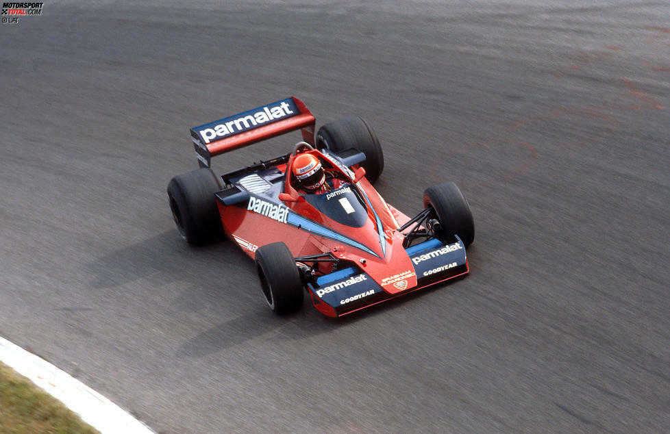 Nach der Trennung im Streit von Ferrari dockt Niki Lauda als amtierender Meister bei Brabham an. Mit dem Alfa-Motor gelingen dem Österreicher zwei Siege. Doch gegen die überlegenen Wing-Car-Lotus ist der Brabham chancenlos; der Staubsauger-Wagen wird sofort verboten.

Siege: 2
