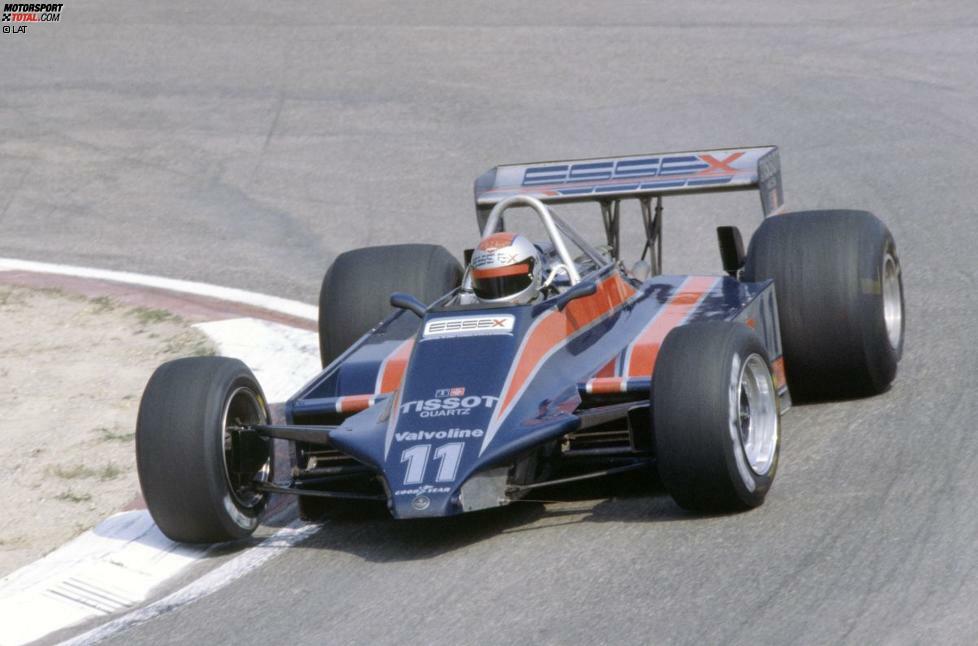 Der in Italien geborene US-Amerikaner bleibt für zwei weitere Jahre bei Lotus (Foto: Imola 1980) kann aber keine Bäume mehr ausreißen.