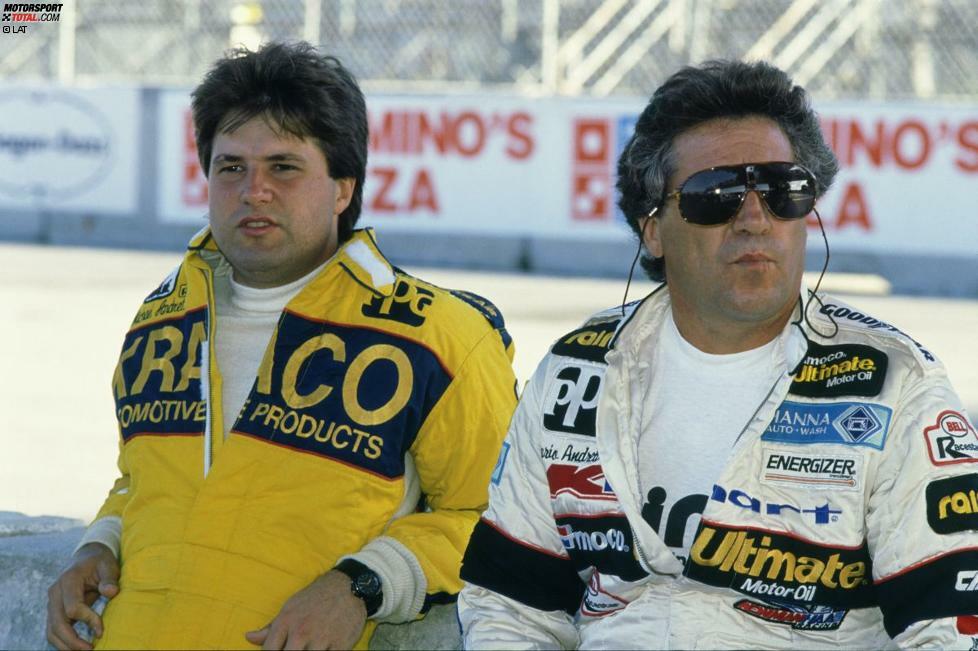 Einer von Mario Andrettis größten Konkurrenten in den 1980er- und 1990er-Jahren ist sein eigener Sohn Michael, der in Las Vegas 1983 im Kraco-Team sein IndyCar-Debüt gibt.