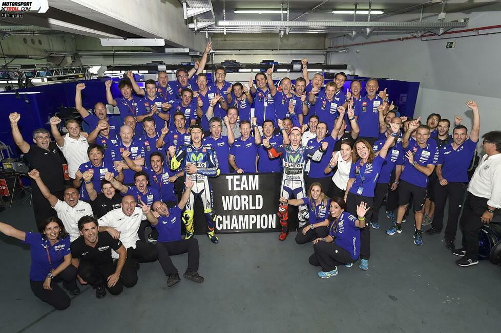 2015 ist das Jahr von Yamaha. In Aragon ist die Mannschaft schon vorzeitig Teamweltmeister.