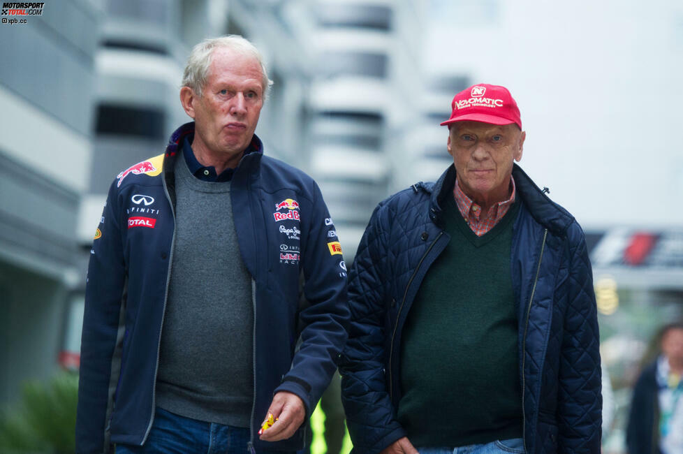 Die wirklich wichtigen Entscheidungen treffen bei Red Bull andere. Helmut Marko zum Beispiel - aber auch der ist bei seinem Frühstücks-Kumpel Niki Lauda schon abgeblitzt. Marko hatte übrigens nach Suzuka Laudas Angebot, in dessen Privatflieger mitzukommen, dankend abgelehnt: 