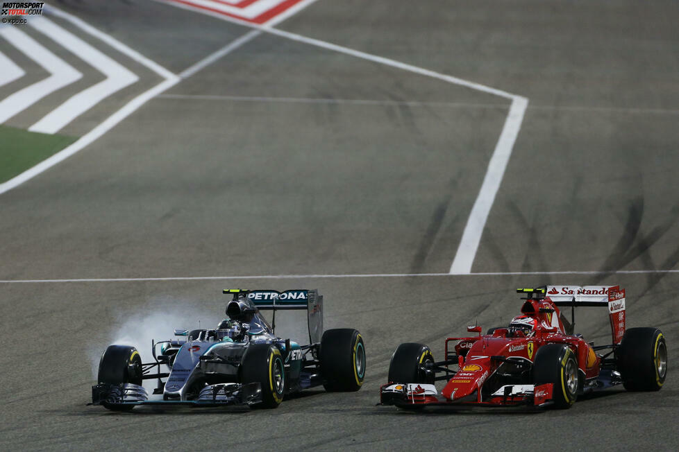 Kimi Räikkönen (WM-4. mit 150 Punkten und damit knapper Sieger im finnischen WM-Duell gegen Bottas) liefert seine stärkste Leistung 2015 in Bahrain ab. Nach Platz vier im Qualifying erinnert er im Rennen an seine besten Zeiten, schlägt im Finish sogar Nico Rosberg (der mit Bremsproblemen kämpft) und wird Zweiter.
