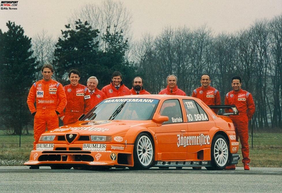 Alfa Romeo 155, 1996. Gleicher Ansatz, andere Ausführung: Hier zu sehen ist das Design von Alfa Romeo für die ITC-Saison 1996. Kein Wunder: Ein in Orange gehaltener Rennwagen zählte ganz sicher zu den markantesten Fahrzeugen im Starterfeld!