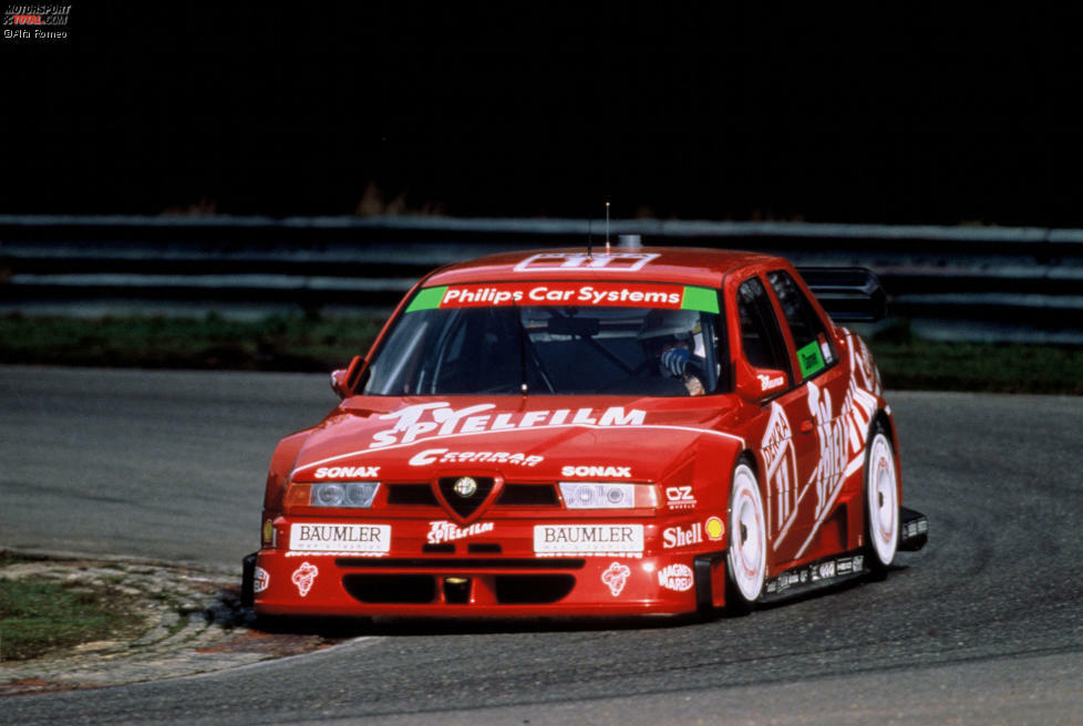 #3: Alfa Romeo 155 V6 Ti. Die italienische Marke eroberte die DTM mit diesem Automodell im Sturm und erzielte von 1993 bis 1996 herausragende 41 Siege. Doch damit reicht es 