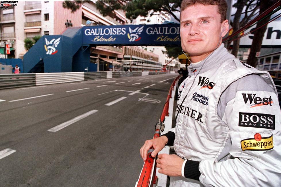 Platz 2: David Coulthard sitzt 1998 im damals wohl besten Auto des Formel-1-Feldes. Mit dem MP4/13 soll McLaren nach sechs titellosen Jahren endlich wieder die WM gewinnen. Coulthards Problem: Die Fahrer-Weltmeisterschaft geht nicht an ihn sondern an seinen Teamkollegen Mika Häkkinen. 1999 wiederholt sich das Szenario. Als 