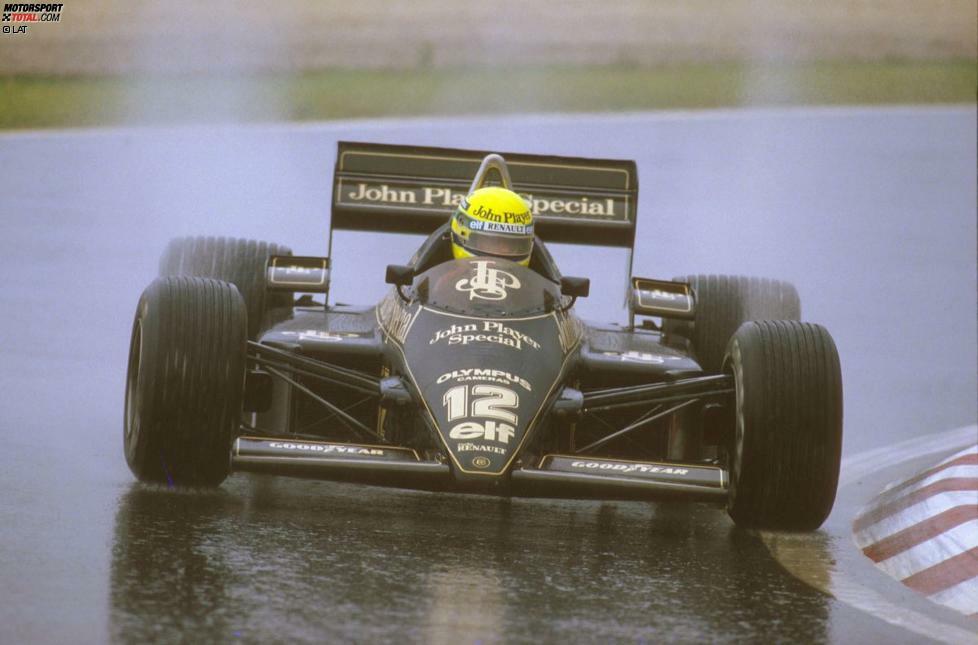 Derweil dreht Spitzenreiter Senna auf dem rutschigen Estoril-Asphalt nicht nur die schnellste Rennrunde, sondern ...