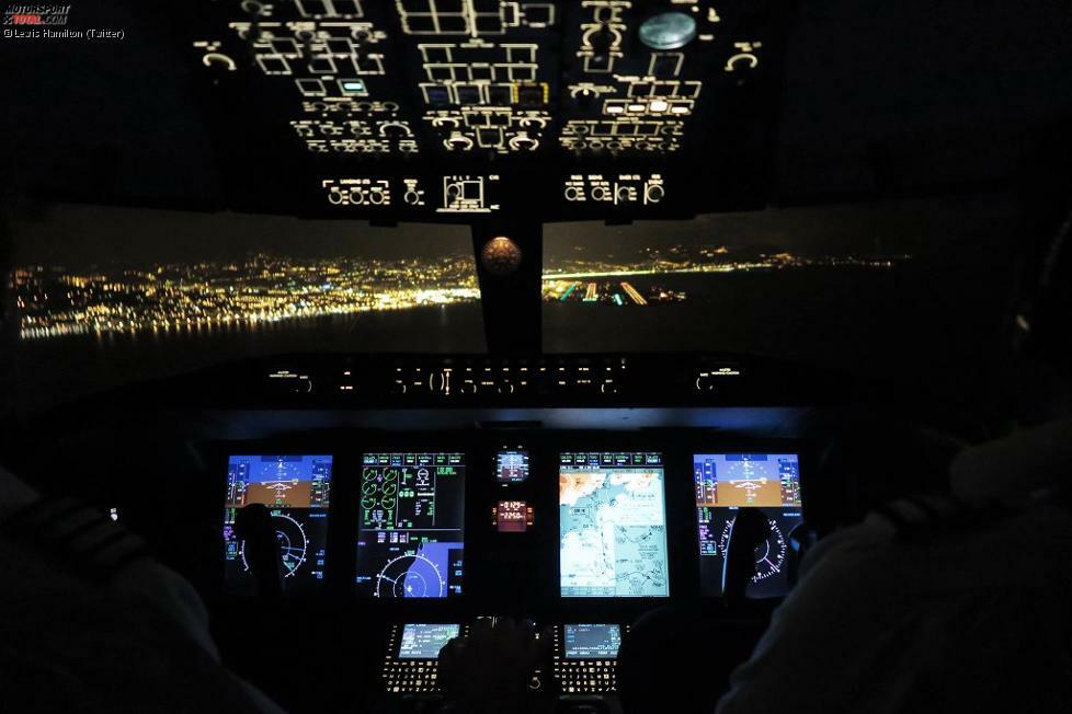 Es sollte das Wochenende des Lewis Hamilton werden, und er beginnt es - wie so oft - mit Twitter-Einblicken in sein Privatleben. Zum Beispiel ins Cockpit seiner Bombardier-Challenger 605 beim Landeanflug auf Austin.
