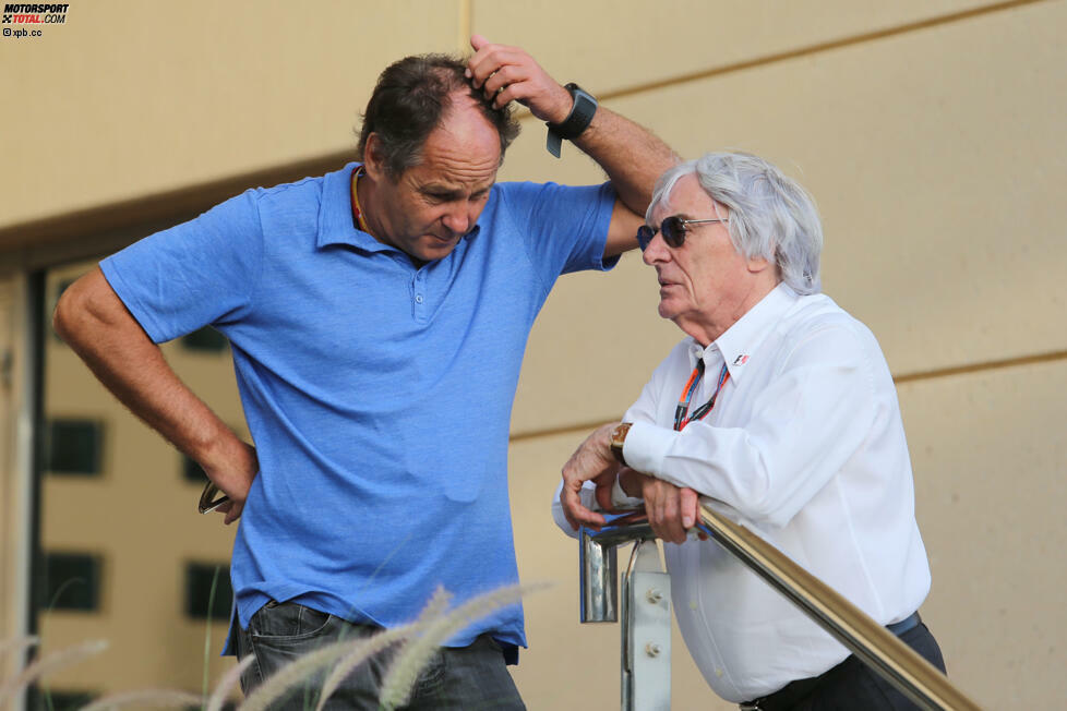 Auf Jobsuche? Gerhard Berger entflieht seinem neuen Leben als Jungvater und stattet der Formel 1 mal wieder einen Besuch ab. Bernie Ecclestone würde ihn nur zu gern in permanenter Funktion im Paddock sehen.