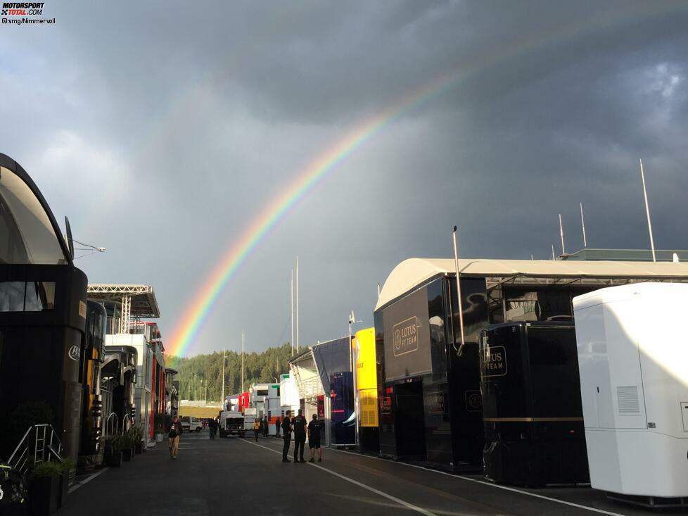 Gold am Ende des Regenbogens - oder, wie ein Journalistenkollege in Spielberg feststellt: 