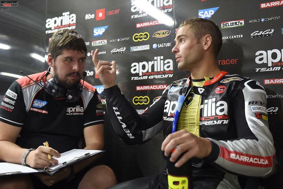 Auch der zweite Aprilia-Pilot bleibt gleich: Alvaro Bautista geht 2016 in seine zweite MotoGP-Saison mit den Italienern.