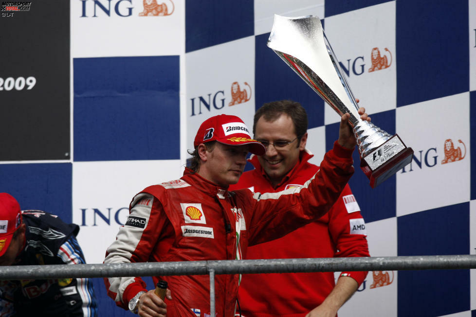 Räikkönens Siege 2004 und 2009 waren jeweils die einzigen Triumphe seines Teams (McLaren beziehungsweise Ferrari) in der jeweiligen Saison. Das passierte in Spa zuvor schon viermal: Damon Hill (1998) für Jordan, Michael Schumacher (1992) für Benetton, Pedro Rodriguez (1970) für BRM und Dan Gurney (1967) im Eagle-Westlake von All American Racers.
