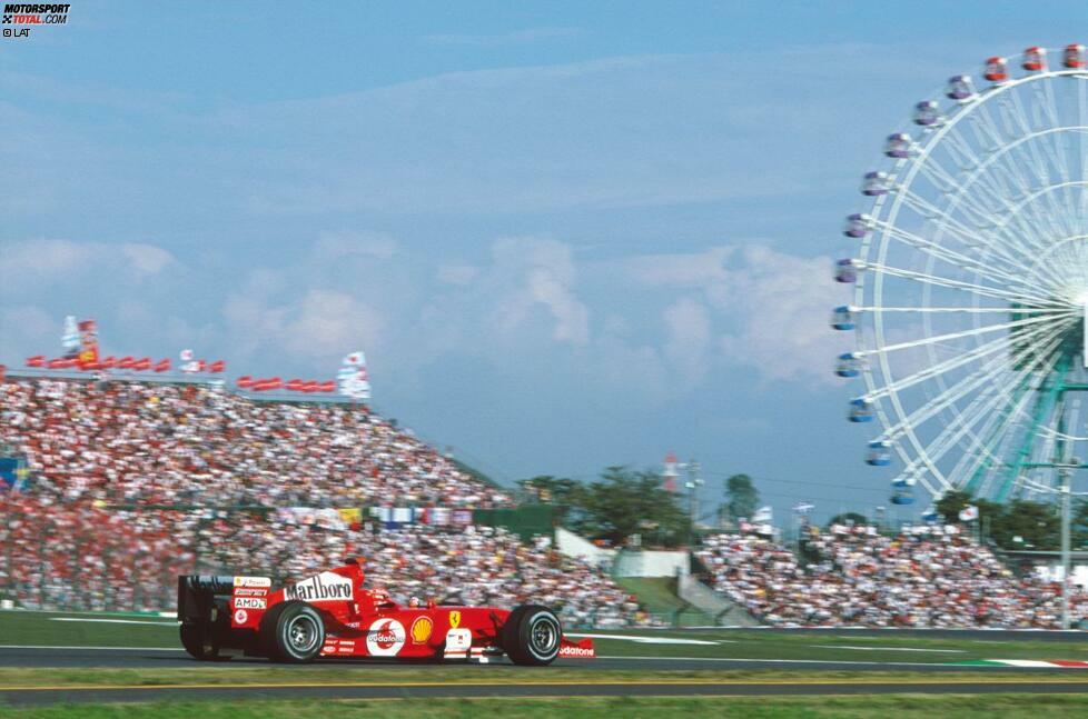 Der erfolgreichste Fahrer in der Geschichte des Grand Prix von Japan ist Michael Schumacher mit sechs Siegen. Der Deutsche triumphierte in Suzuka 1995 mit Benetton und anschließend fünfmal mit Ferrari: 1997, 2000, 2001, 2002 und 2004 (Foto).