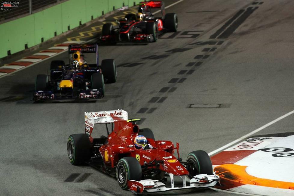 Fünfmal wurde der Singapur-Grand-Prix von der Pole-Position aus gewonnen. Hamilton siegte 2009 und 2014 von vorne, Alonso 2010 und Vettel 2011 und 2013.