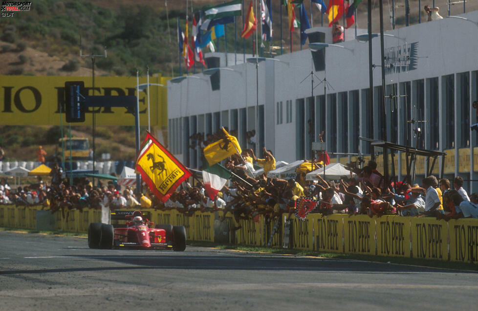 Der erfolgreichste Konstrukteur in Spanien ist Ferrari. Die Scuderia holte bereits zwölf Siege, acht davon auf dieser Strecke. Die anderen vier holten Mike Hawthorn 1954 in Pedrables, Niki Lauda 1974 in Jarama, Gilles Villeneuve 1981 erneut in Jarama und Prost 1990 in Jerez (Foto).