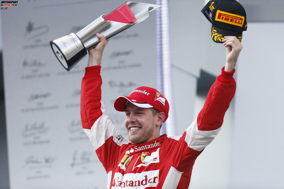 Durch seinen Sieg in Malaysia stieg Sebastian Vettel in eine exklusive Gruppe von Piloten auf, die Grands Prix mit drei verschiedenen Teams gewinnen konnten. Auf dieser Liste stehen außerdem Fernando Alonso, Gerhard Berger, Jenson Button, Dan Gurney, Niki Lauda, Nelson Piquet, Kimi Räikkönen, Carlos Reutemann, Jody Scheckter und John Surtees. Alain Prost (Renault, McLaren, Ferrari, Williams), Juan Manuel Fangio (Alfa Romeo, Maserati, Mercedes, Ferrari) und Stirling Moss (Mercedes, Maserati, Vanwall, Rob Walker) gewannen sogar mit vier verschiedenen Teams.