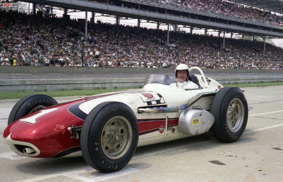 1961 gewinnt Foyt zum ersten Mal das Indy 500. Er sitzt am Steuer eines Trevis-Offenhauser von Bignotti/Bowes.