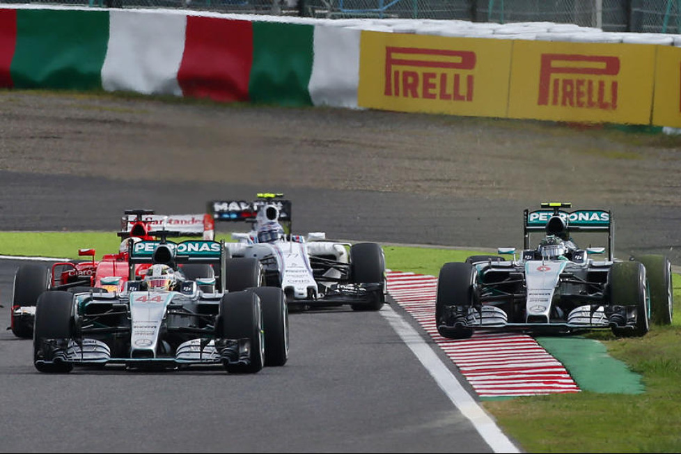 Das war das Formel-1-Rennen in Suzuka 2015: Hamiltons beinhartes Manöver am Start und Hondas Demütigung