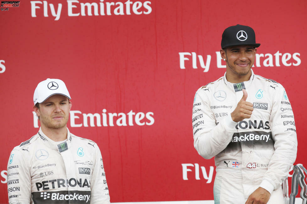 Nach zweimal Nico Rosberg hat nun wieder Lewis Hamilton das Siegerlächeln: Mit dem Triumph beim Grand Prix von Kanada macht der Mercedes-Pilot das Strategie-Malheur von Monaco vergessen. 