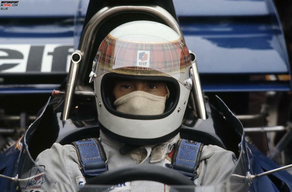 Jackie Stewart: Es ist ein wenig bekanntes Detail, dass das rot-blaue Karodesign im Streifen des weißen Helms zufälligerweise das Wappen einer Adelsfamilie namens Stewart ist.