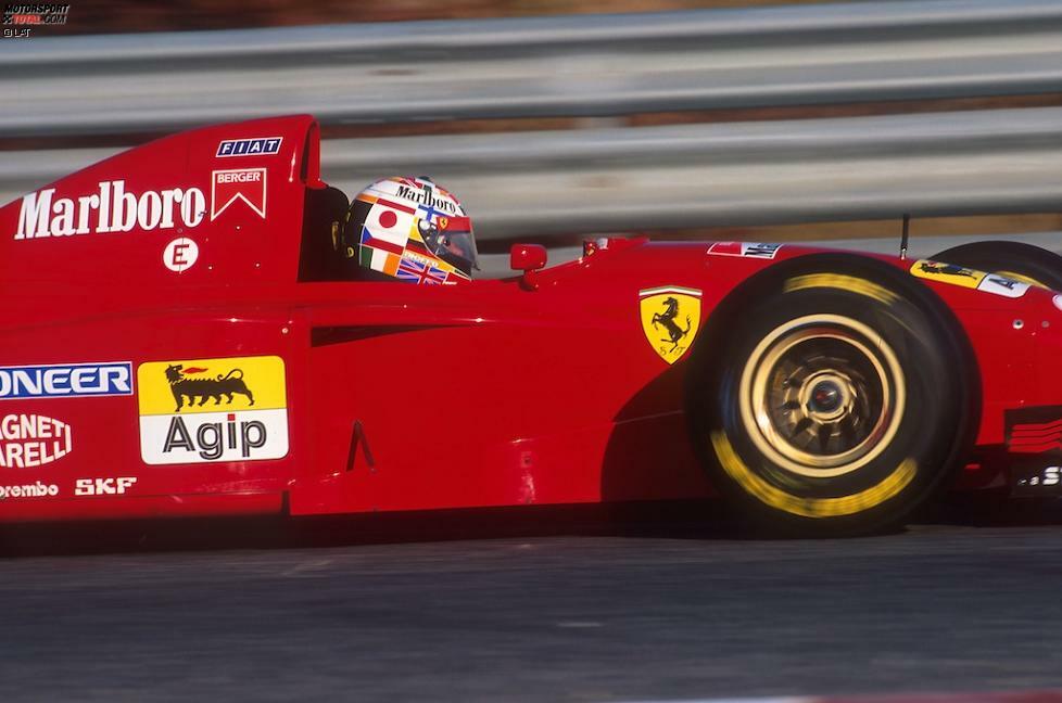 Gerhard Bergers Friedenshelm (1995): Beim Portugal-Grand-Prix 1995 ging der Österreicher mit der Aufschrift 