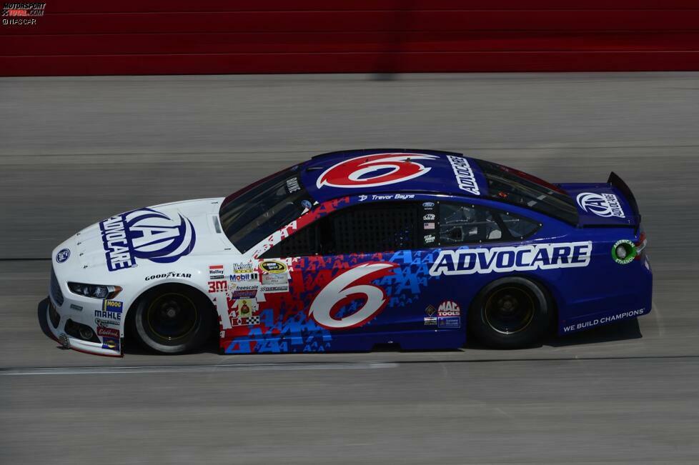 Trevor Bayne (Roush-Ford): Das Design, mit dem Mark Martin den Roush-Ford mit der Startnummer 6 in den Jahren 1998 und 1999 zu insgesamt neun Siegen und den Plätzen zwei und drei in der NASCAR-Gesamtwertung pilotierte - damals mit Valvoline als Hauptsponsor.