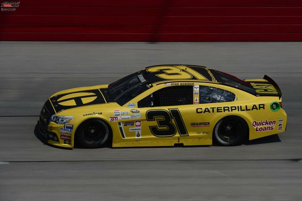 Ryan Newman (Childress-Chevrolet): Ein weiteres Retro-Design, dessen Original fernab der NASCAR angesiedelt war. Es handelt sich um das Erscheinungsbild, mit dem Hauptsponsor Caterpillar, einer der weltweit größten Hersteller von Baumaschinen, in den 1970er-Jahren auftrat.