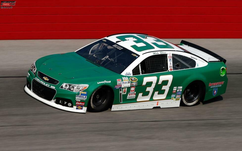 Mike Bliss (Circle-Chevrolet): Hommage an das Design, mit dem sich Harry Gant in der NASCAR-Saison 1991 (ebenfalls mit der Startnummer 33, aber mit Sponsor Skoal Bandit) zum 