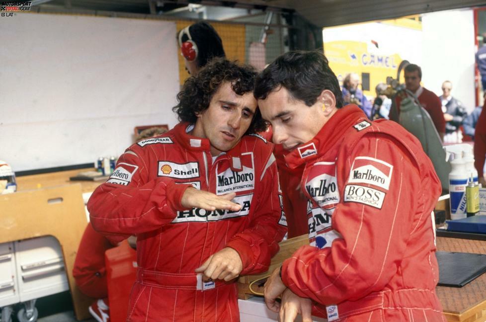 Es ist Prost höchstpersönlich, der bei Ron Dennis dafür plädiert, Senna ins Team zu holen. Er will unbedingt Honda-Motoren und weiß, dass sich die Japaner nur dann überzeugen lassen, wenn der extrem beliebte Shootingstar bei McLaren andockt. Der Plan geht auf, doch Prost hat sich zum zweiten Mal in seiner Karriere verkalkuliert: Die beiden gewinnen in der Saison 1988 die Rekordsumme von 15 von 16 Rennen, doch Senna hat das bessere Ende für sich und wird erstmals Weltmeister. Jetzt liegt ihm Honda erst recht zu Füßen.