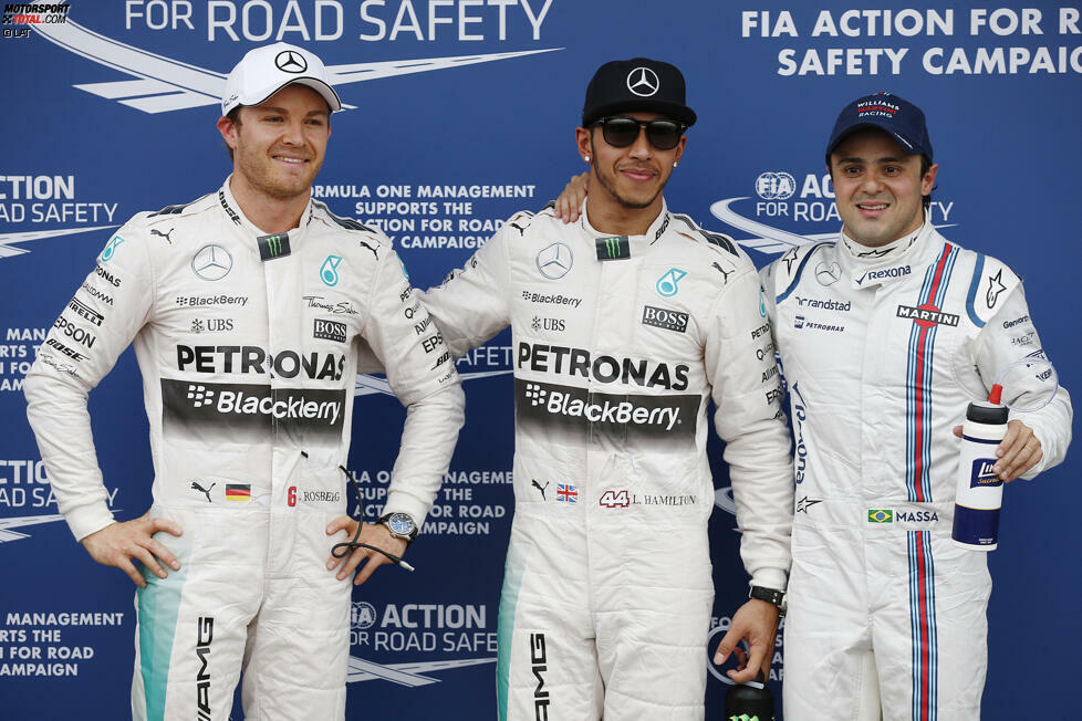 Neues Jahr, neues Glück? Weit gefehlt! Weltmeister Lewis Hamilton (0,6 Sekunden Vorsprung auf Nico Rosberg) und Mercedes zertrümmern im Qualifying in Melbourne die Konkurrenz. Erstverfolger Felipe Massa im Williams hat schon 1,4 Sekunden Rückstand. Sebastian Vettel gelingt als Vierter trotz Fahrfehler ein ordentliches Ferrari-Debüt.