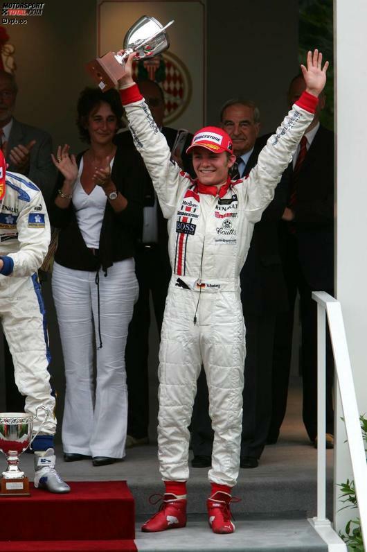 Immer wieder Monaco: Schon in der GP2 stand Nico im Fürstentum auf dem Podium, später holt er in der wichtigsten Nachwuchsserie den Titel.