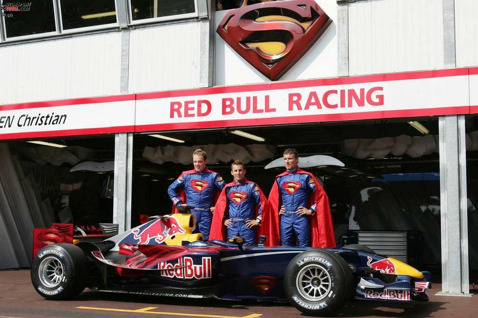 #9 - Red Bull RB2: Auch wenn Red Bull seit dem ersten Jahr nahezu das gleiche Outfit fährt, sind die Speziallackierungen des Teams - besonders in seiner Anfangszeit - berühmt. 2006 in Monaco bewirbt man den Film 